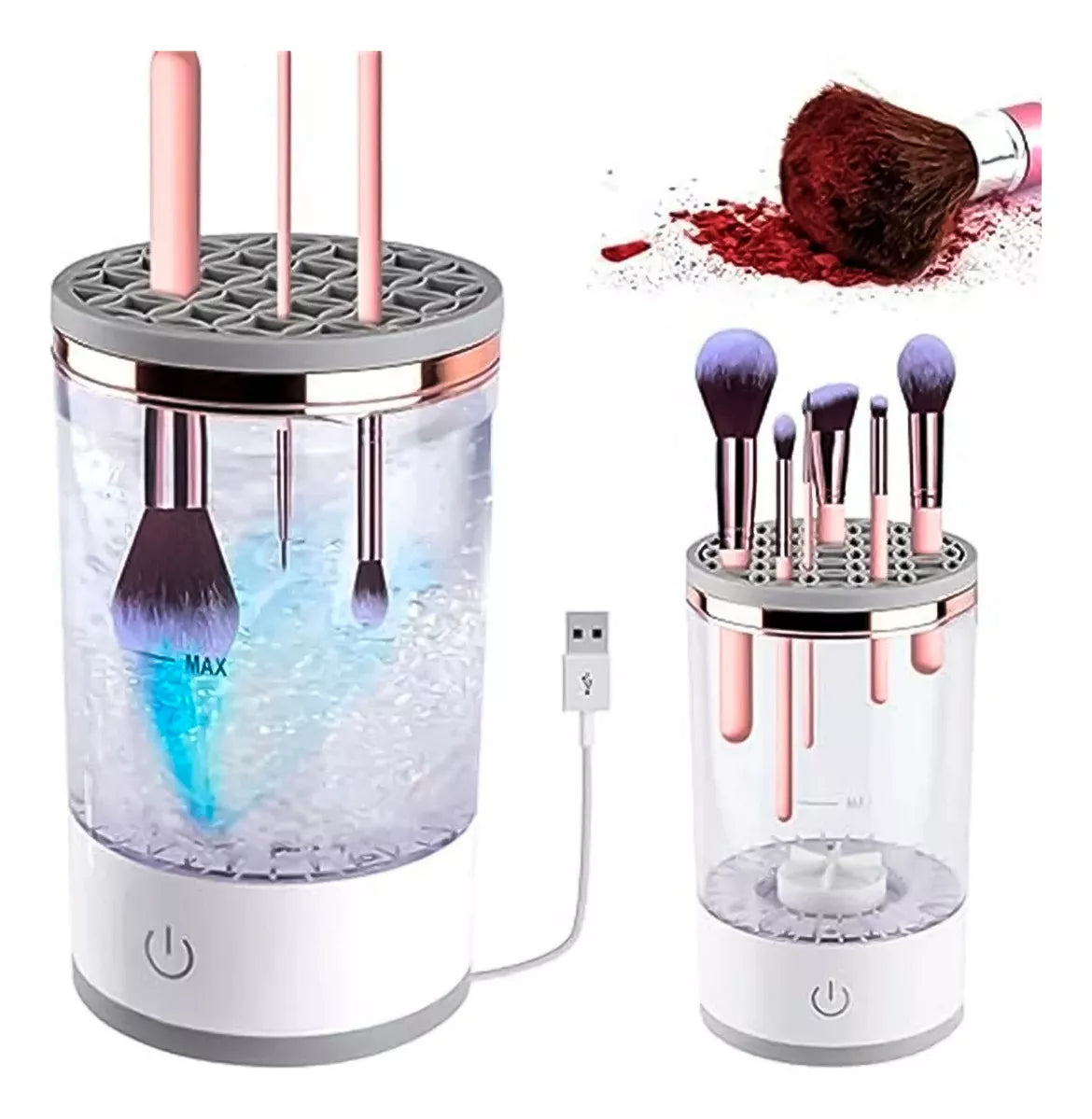 Limpiador brochas de maquillaje eléctrico recargable